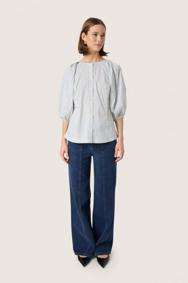 SLHelen Shirt Blouse Green Shirt Stripe