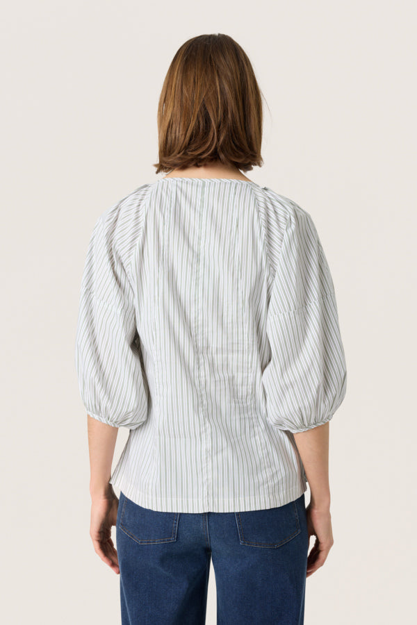 SLHelen Shirt Blouse Green Shirt Stripe