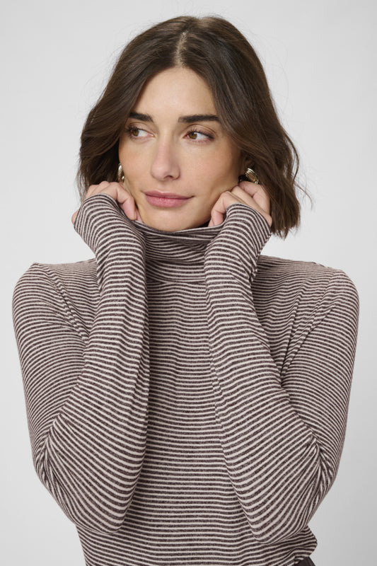 CUAlexandra Jersey Rollneck Bordeaux