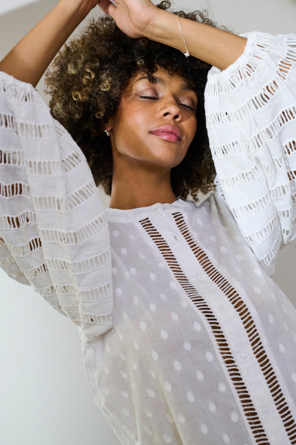 CUTaro Shirt Spring Gardenia