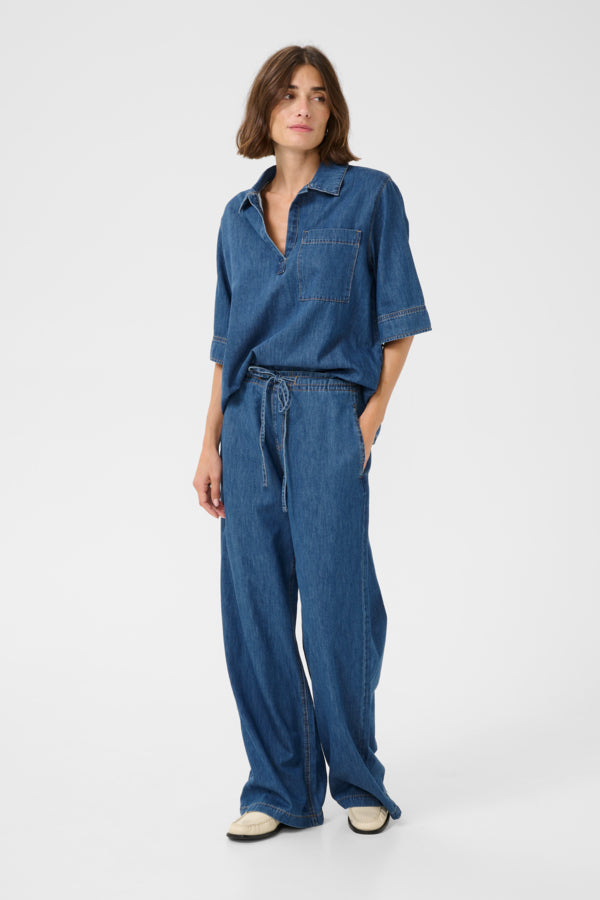 CUAvril Arpa Pants Dark Blue Wash