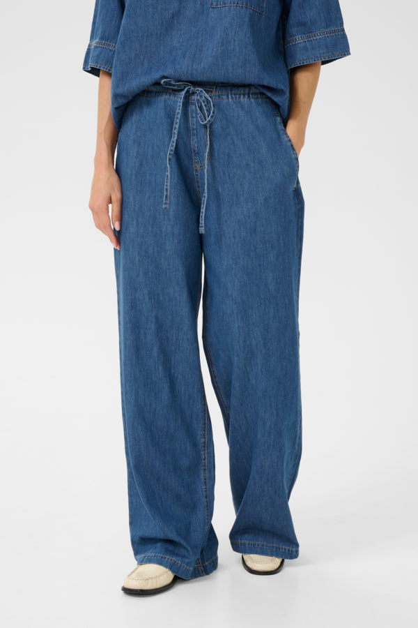 CUAvril Arpa Pants Dark Blue Wash