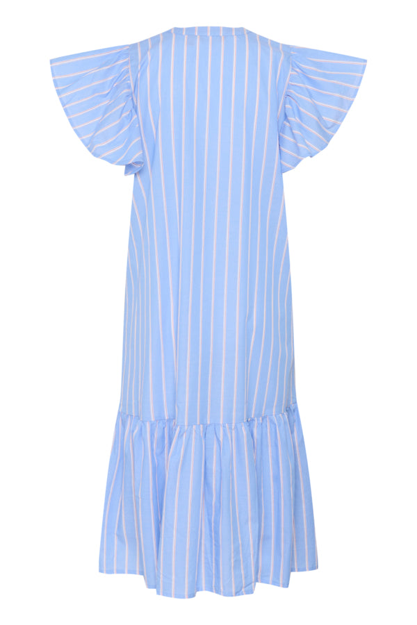 CUVelo Long Dress Blue Stripe