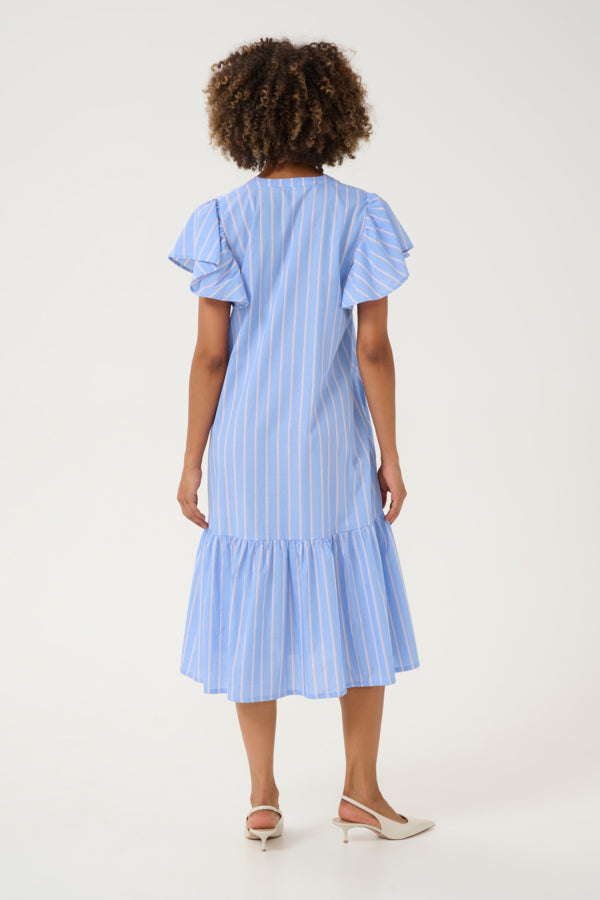 CUVelo Long Dress Blue Stripe