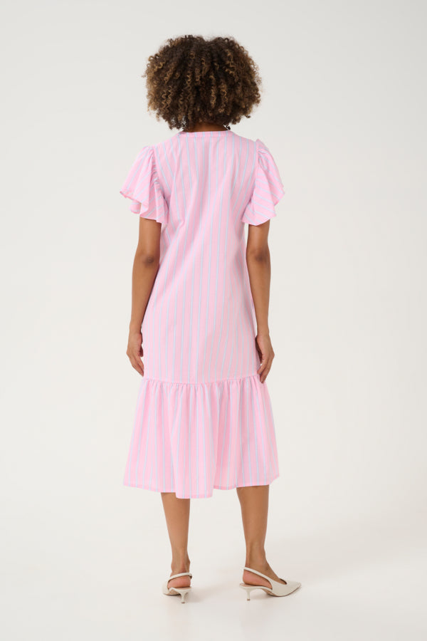 CUVelo Long Dress Pink Stripe