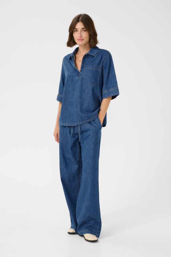 CUPin Arpa Blouse Dark Blue Wash