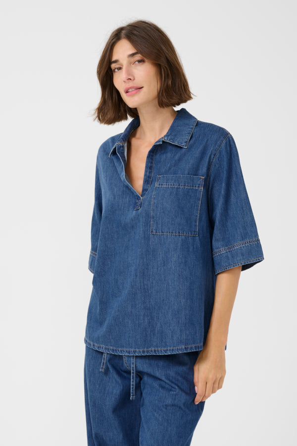 CUPin Arpa Blouse Dark Blue Wash