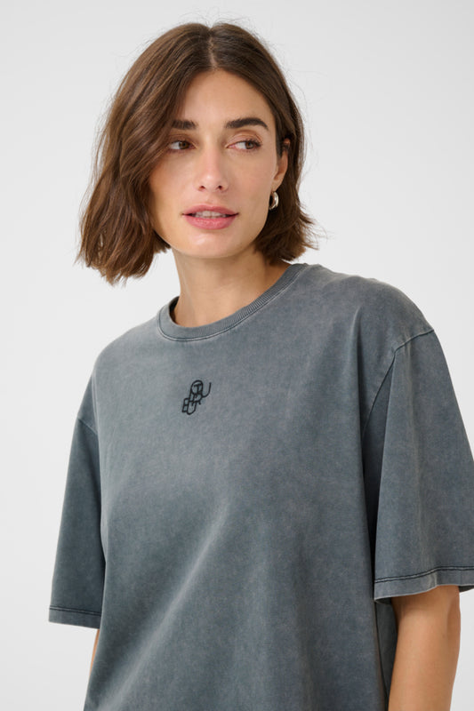 CUAlfie Oversized Tee Grey Wash