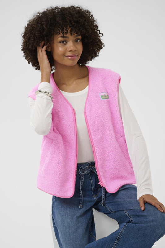 CUCatina Teddy Waistcoat Begonia Pink