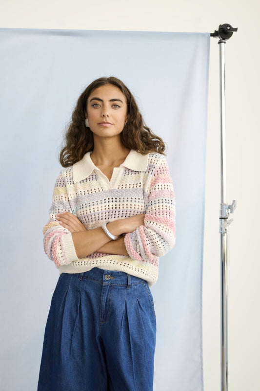 CUJuana LS Polo Multi Stripe