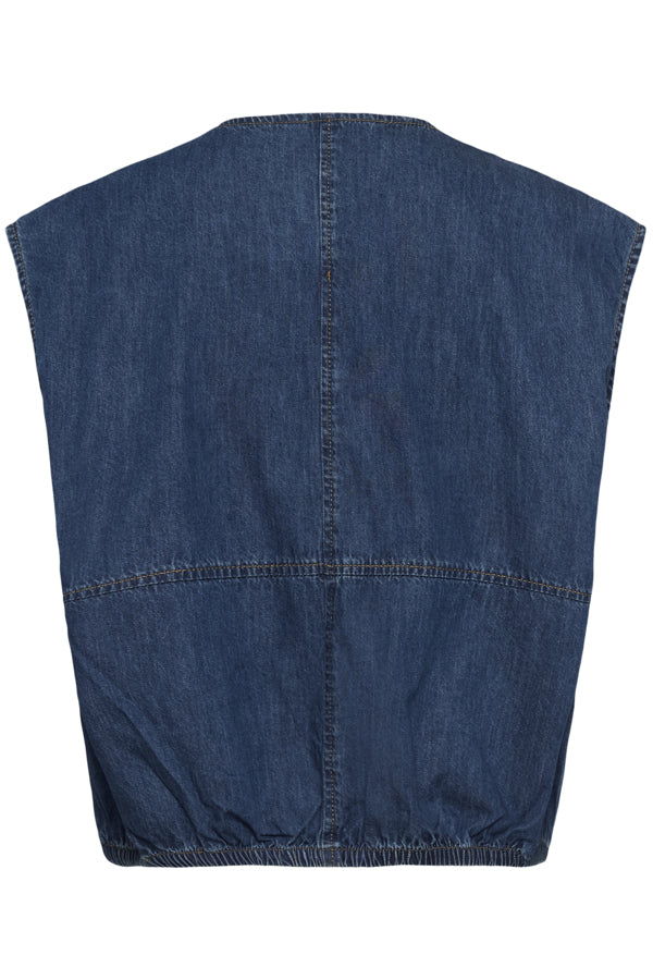 CULava Arpa Waiscoat Dark Blue Wash