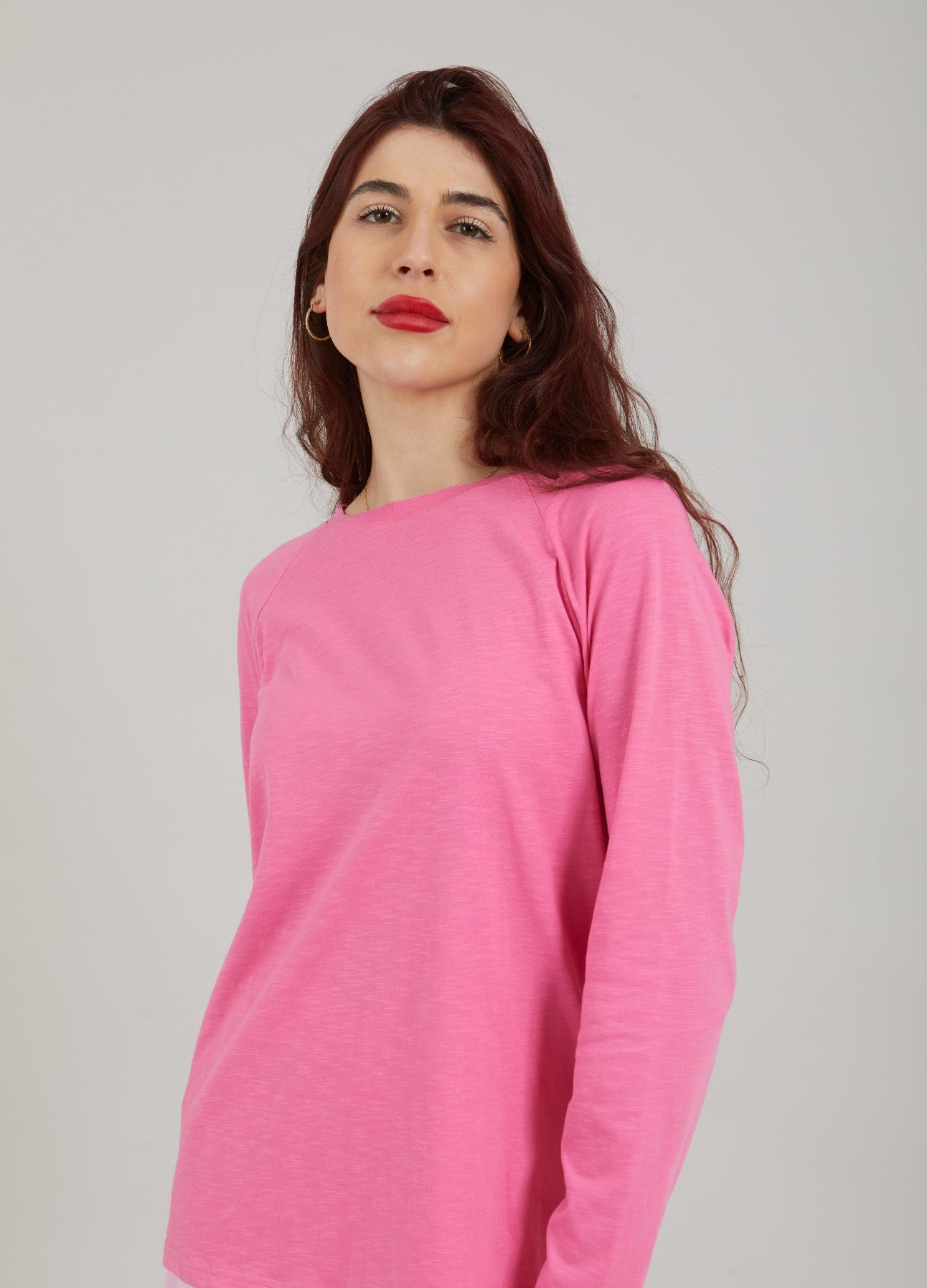 CC Heart Basic Long Sleeve Clear Pink