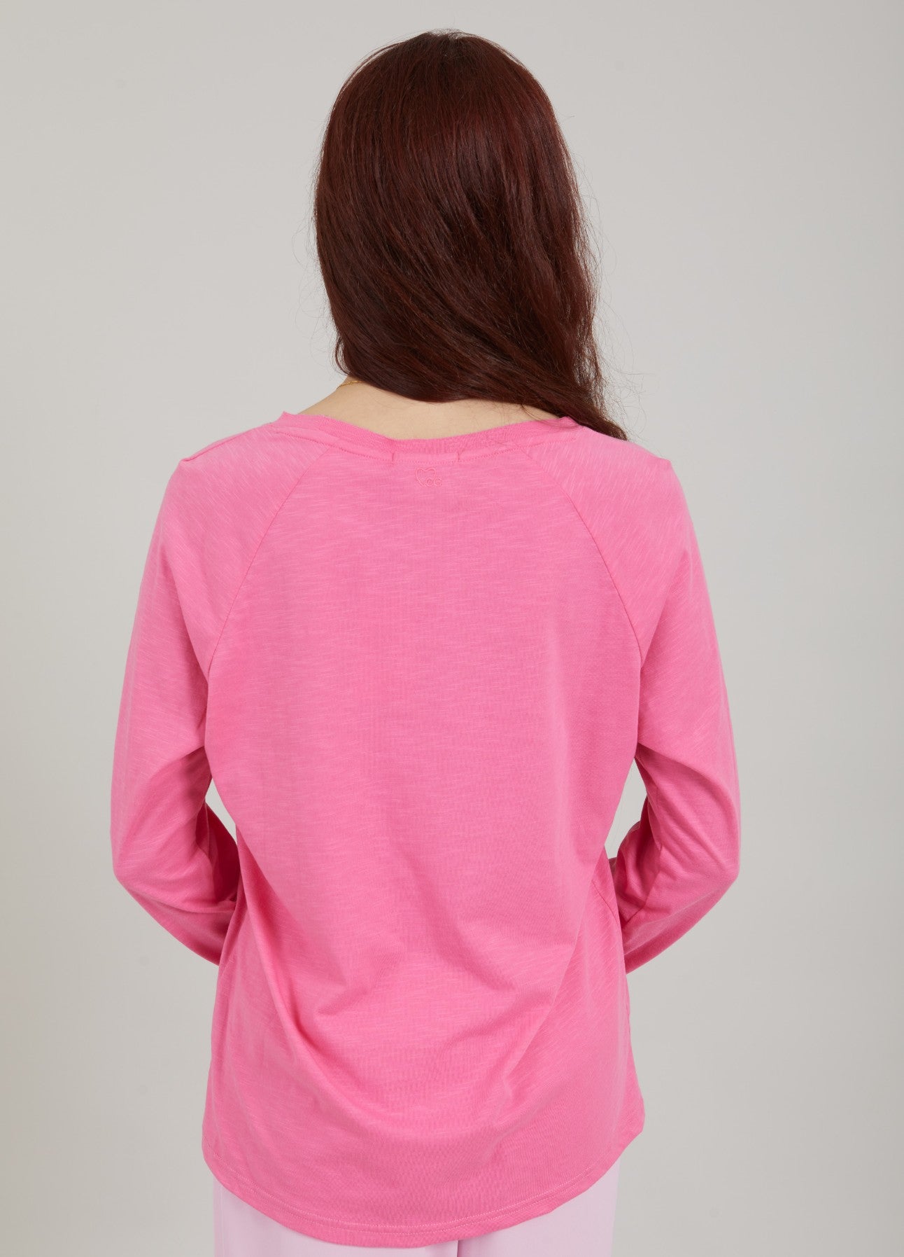 CC Heart Basic Long Sleeve Clear Pink