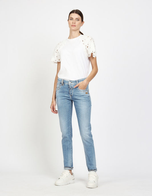 Gang 94Gerda Worn Blue Denim