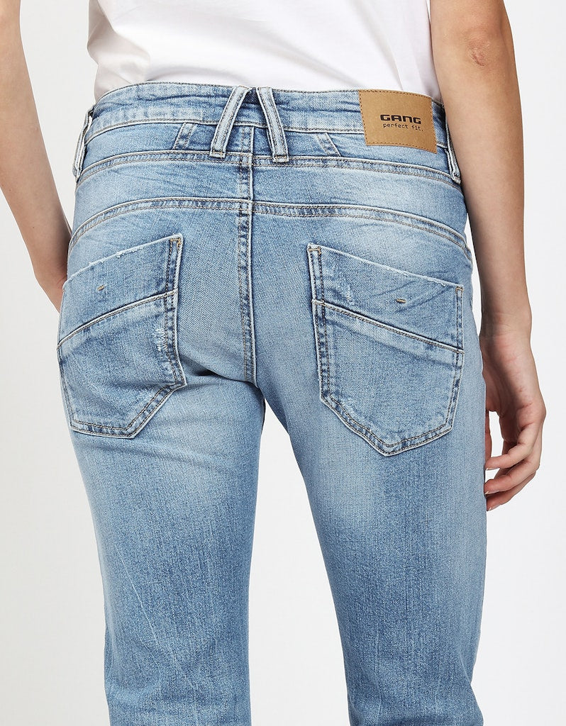 Gang 94Gerda Worn Blue Denim