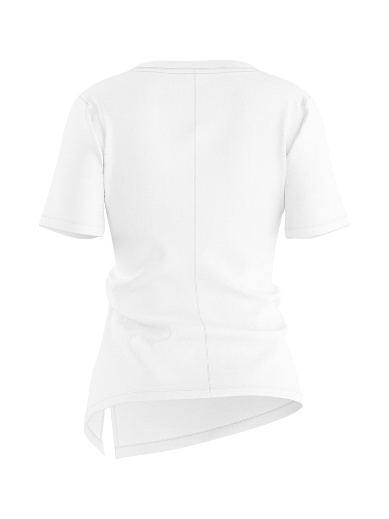 HDRiva SS Draped Top White