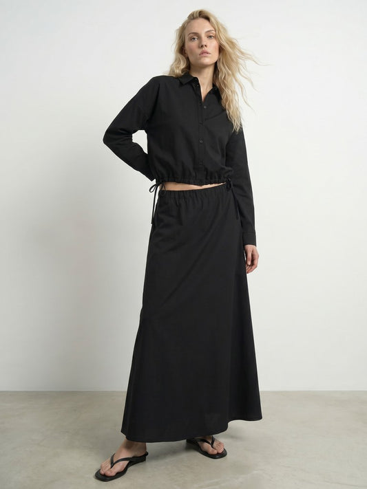 HDEnya LS Boxy Shirt Black