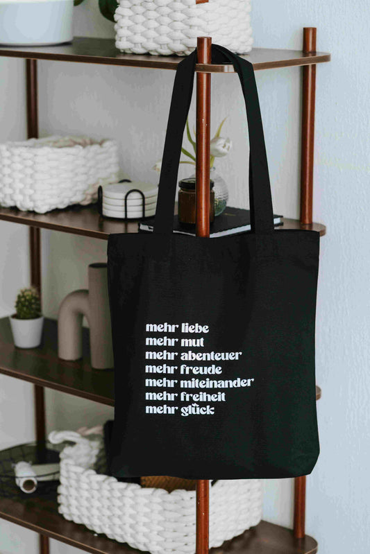 HG Tasche Mehr Liebe Schwarz