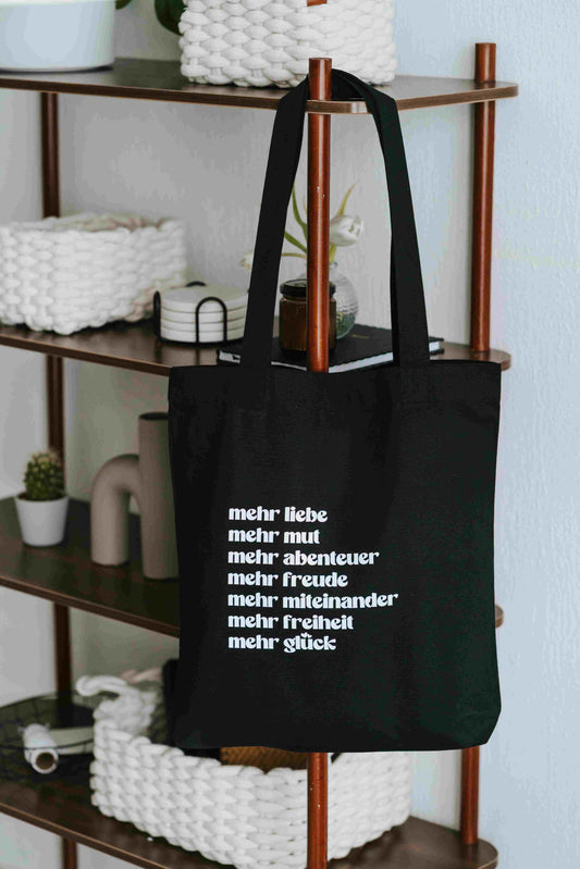 HG Tasche Mehr Liebe Schwarz