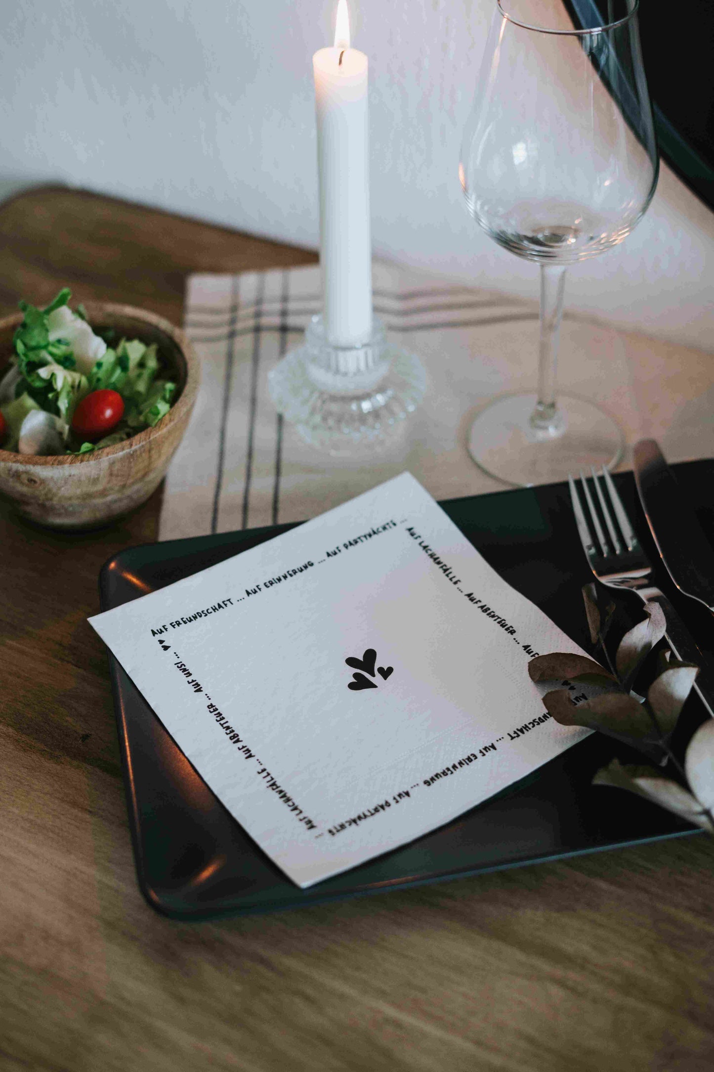 HG Serviette Auf Freundschaft