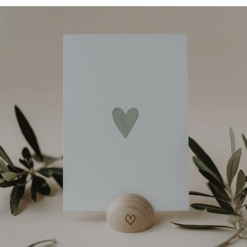 ES Aquarellkarte Heart Mint