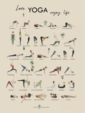 LC Liebe Yoga Poster, genieße das Leben