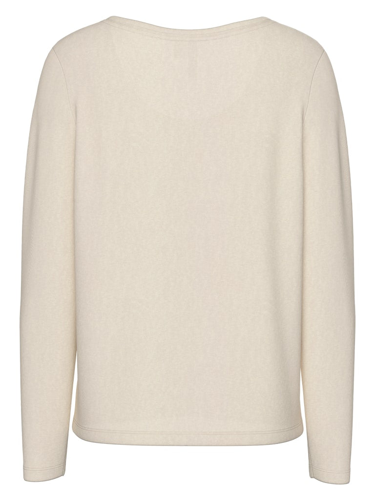 PCSophie LS U-Neck Tee Whitecap Gray