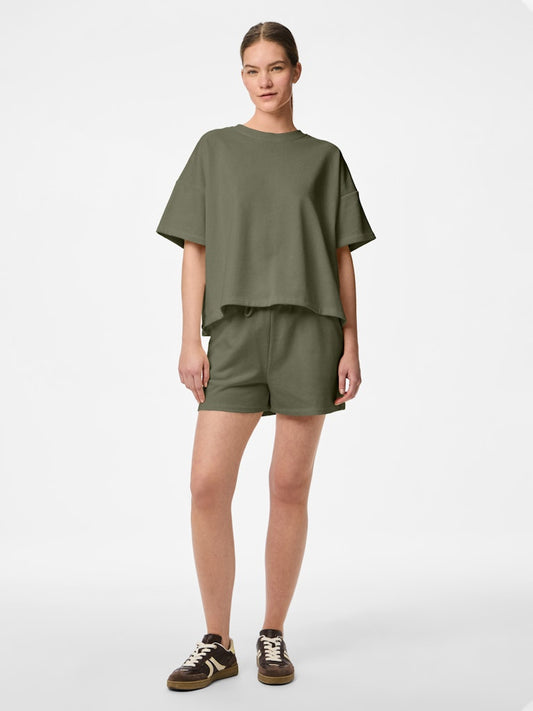 PCChilli Summer 2/4 Loose Sweat Deep Lichen Green