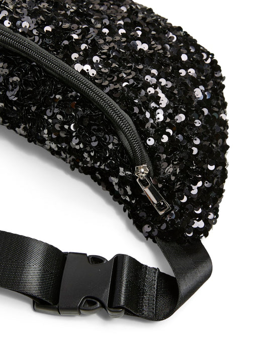 PCStephania Sequins Small Bumbag Black