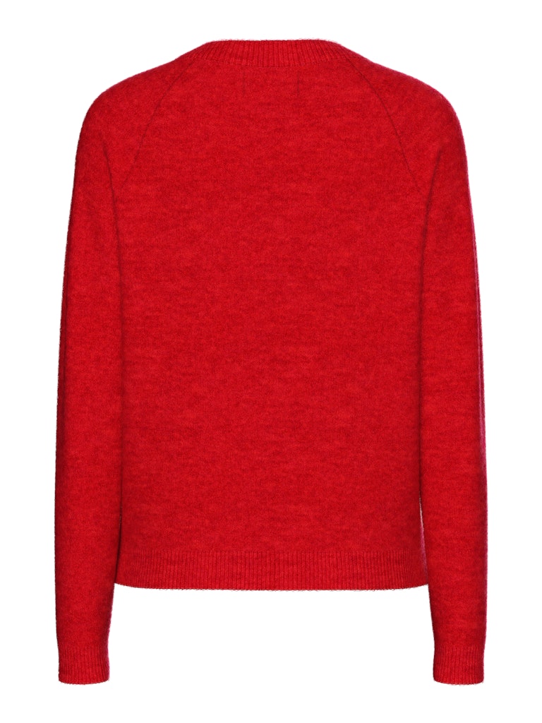 PCJuliana LS O-Neck Knit Goji Berry
