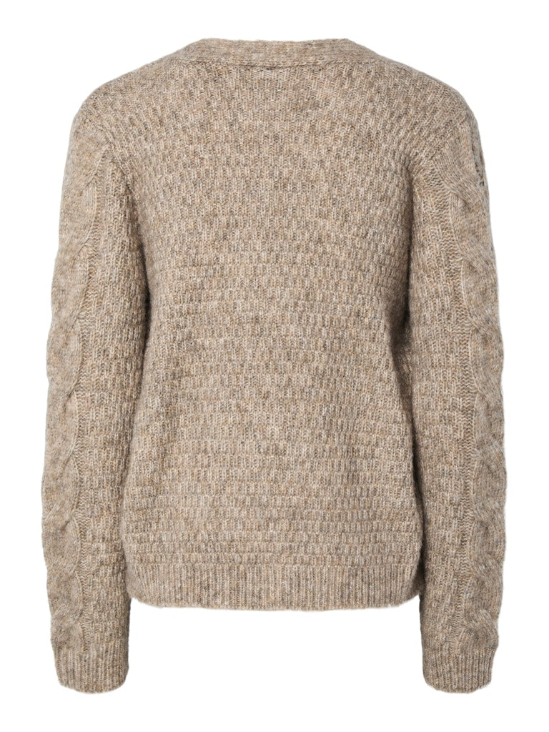PCNina LS V-Neck Knit Cardigan Fossil