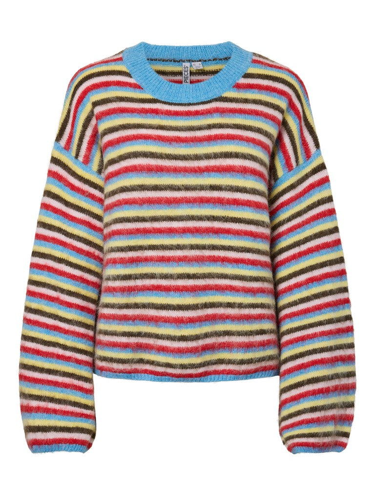 PCAda LS O-Neck Knit Azure Blue