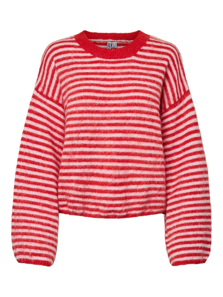 PCAda LS O-Neck Knit Flame Scarlet