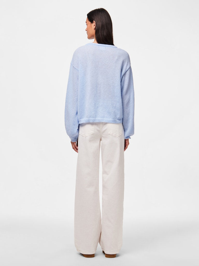 PCIda LS O-Neck Knit Cashmere Blue