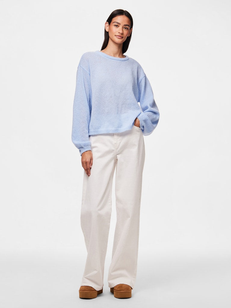 PCIda LS O-Neck Knit Cashmere Blue