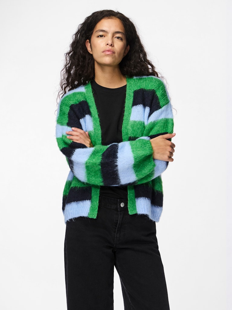 PCFicca LS Loose Knit Cardigan Fern Green