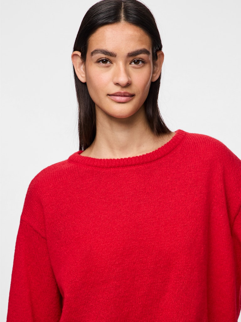 PCIda LS O-Neck Knit High Risk Red
