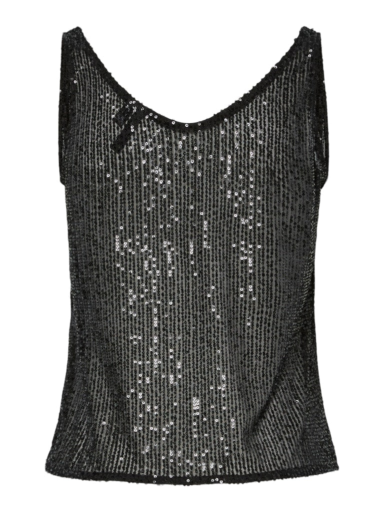 PCJack SL Sequins Tank Top Black