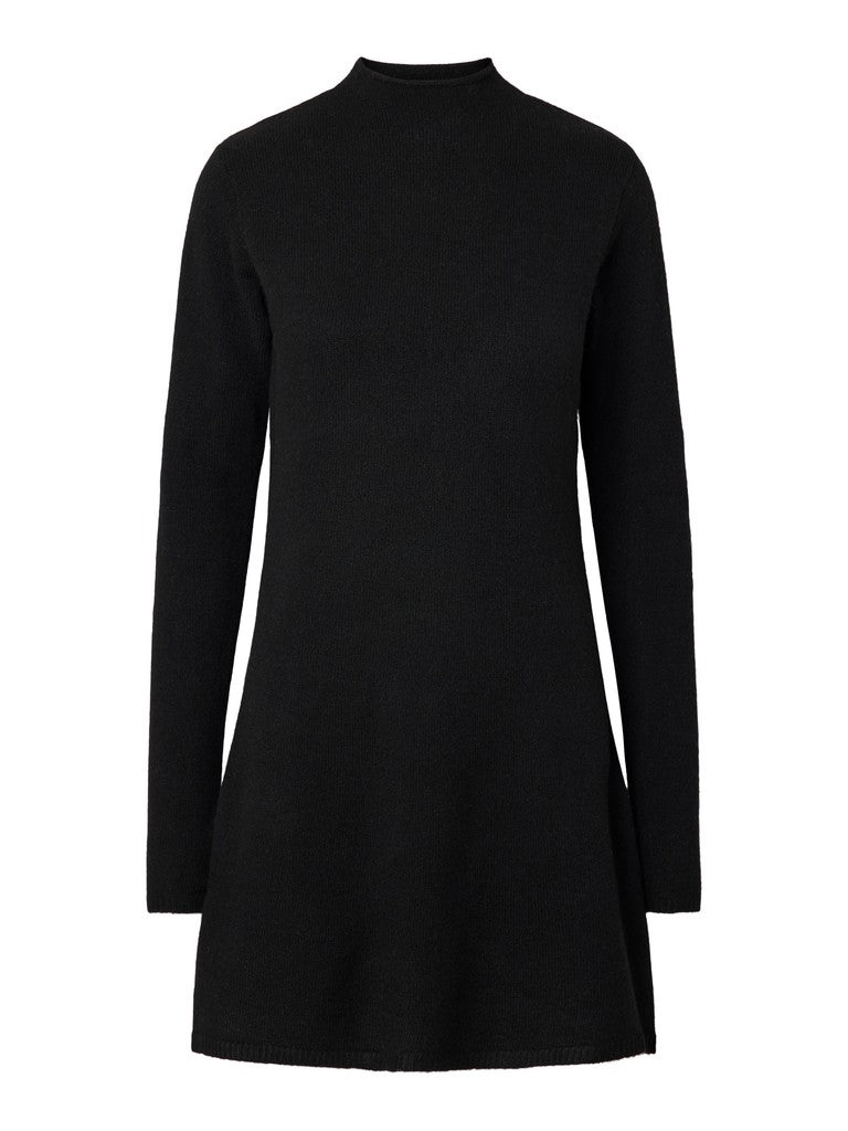 PCJunna LS Mock Neck Knit Dress Black