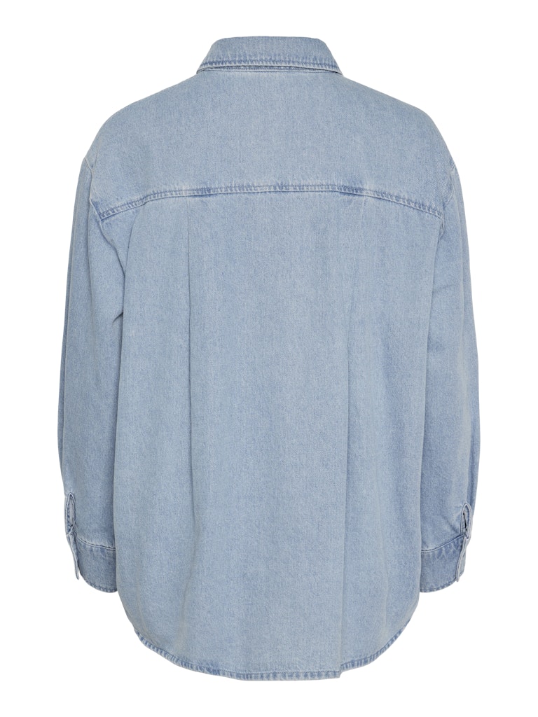 PCMaisie LS Denim Shirt Light Blue Denim