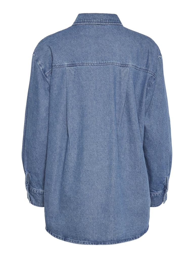 PCMaisie LS Denim Shirt Medium Blue Denim