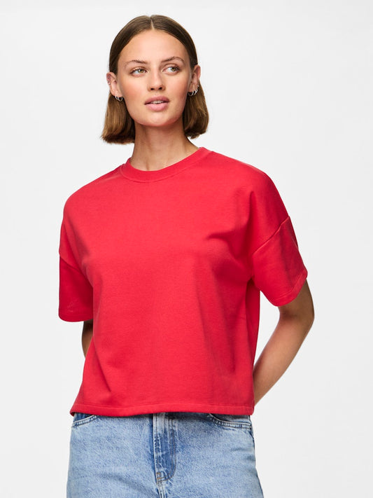PCChilli Summer 2/4 Loose Sweat Poppy Red