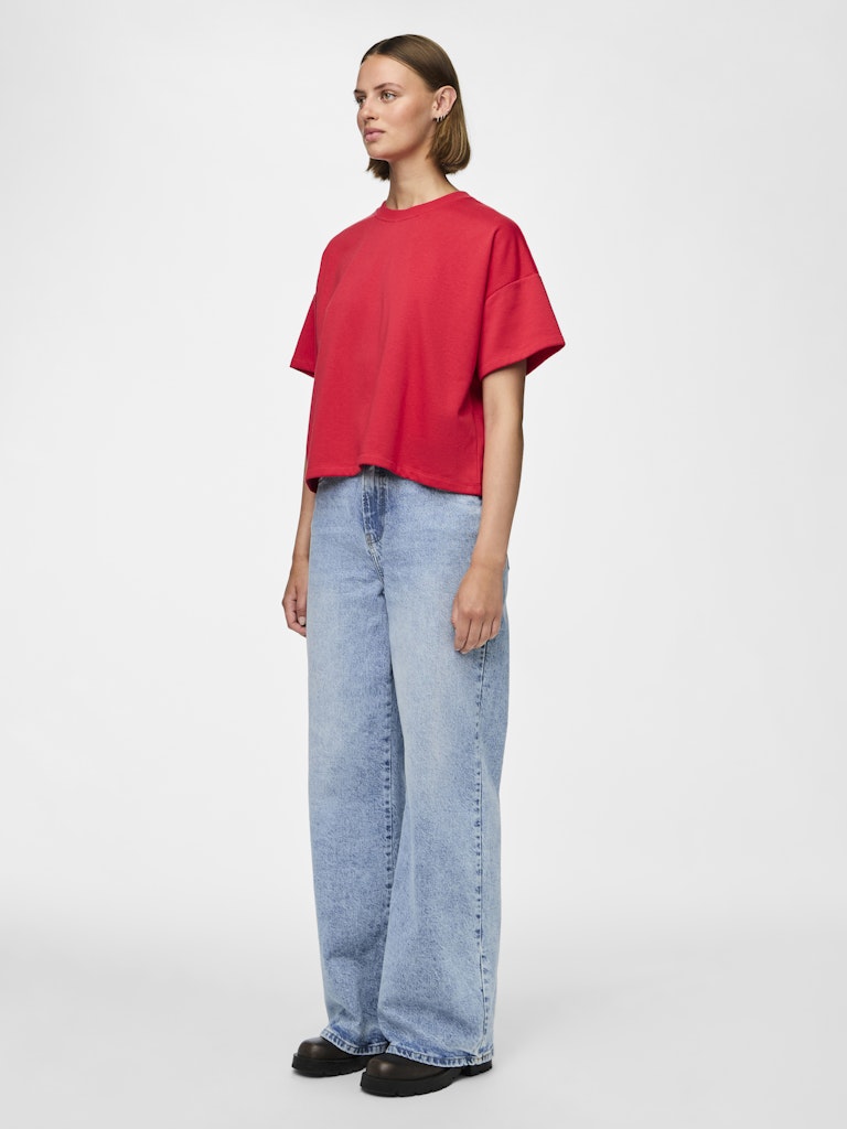 PCChilli Summer 2/4 Loose Sweat Poppy Red