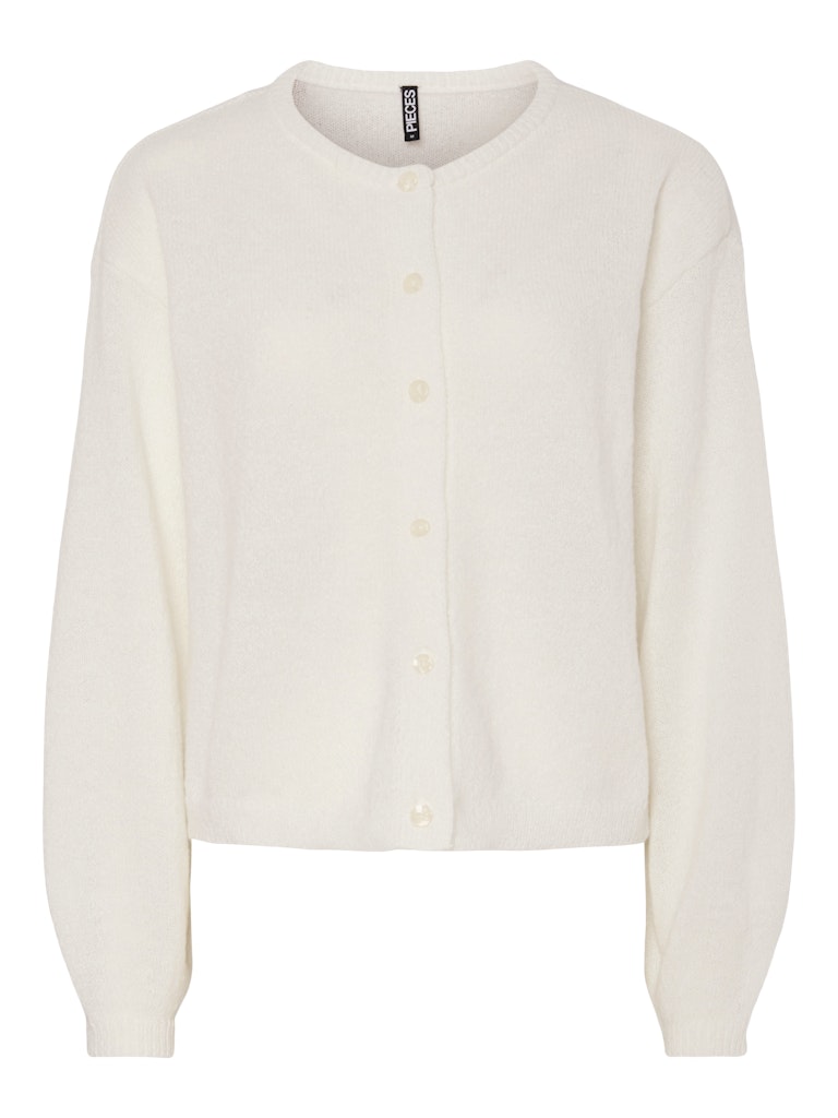 PCIda LS O-Neck Knit Cardigan Cloud Dancer