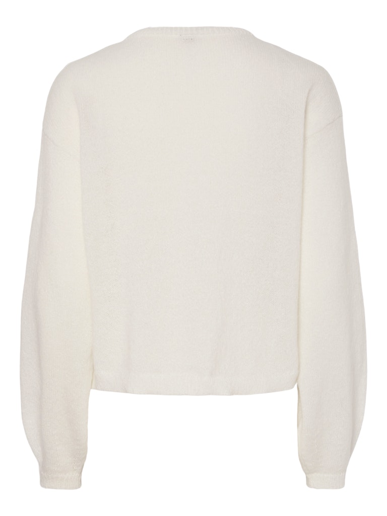 PCIda LS O-Neck Knit Cardigan Cloud Dancer