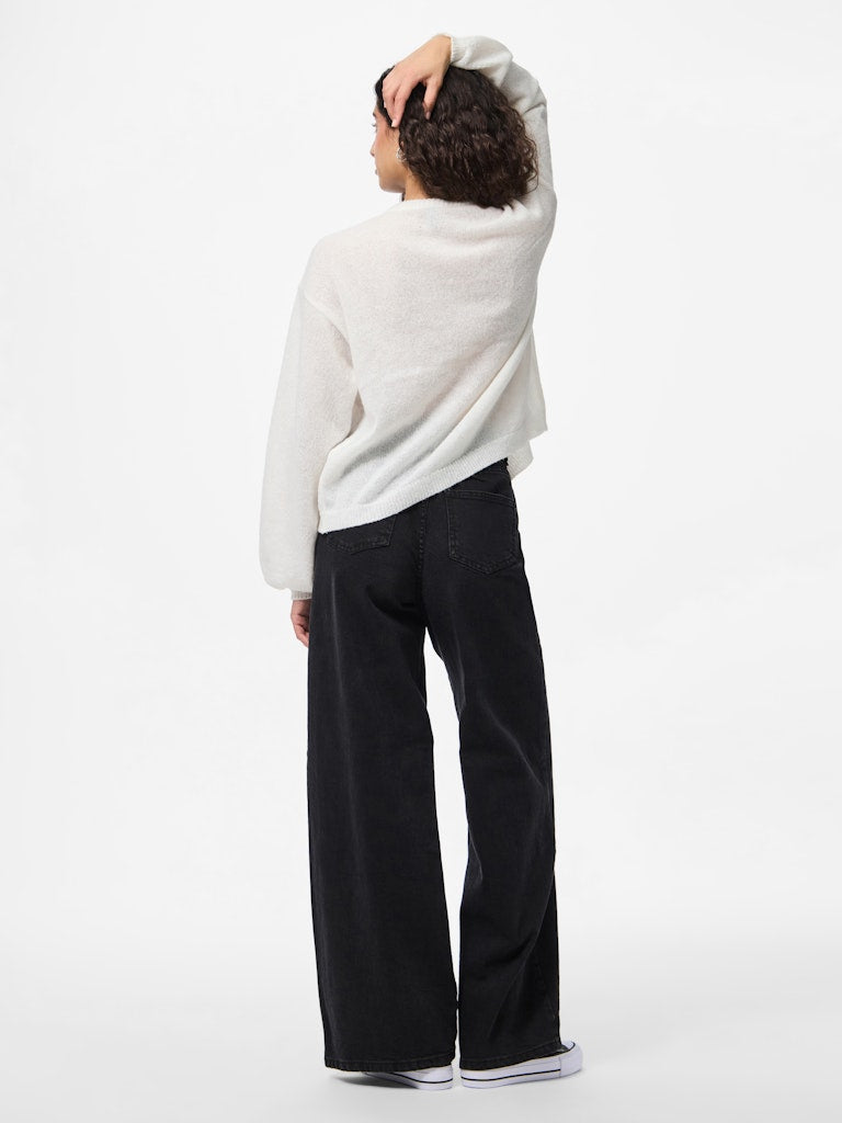 PCIda LS O-Neck Knit Cardigan Cloud Dancer