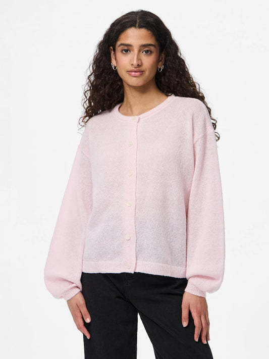 PCIda LS O-Neck Knit Cardigan Pink-A-Boo