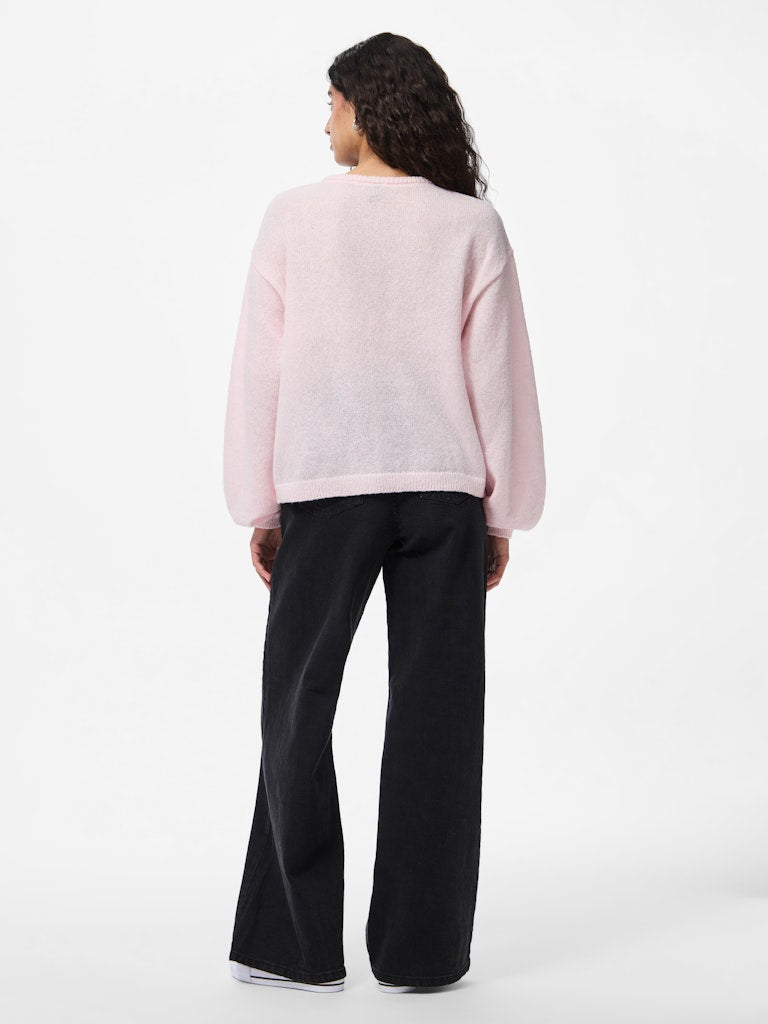 PCIda LS O-Neck Knit Cardigan Pink-A-Boo