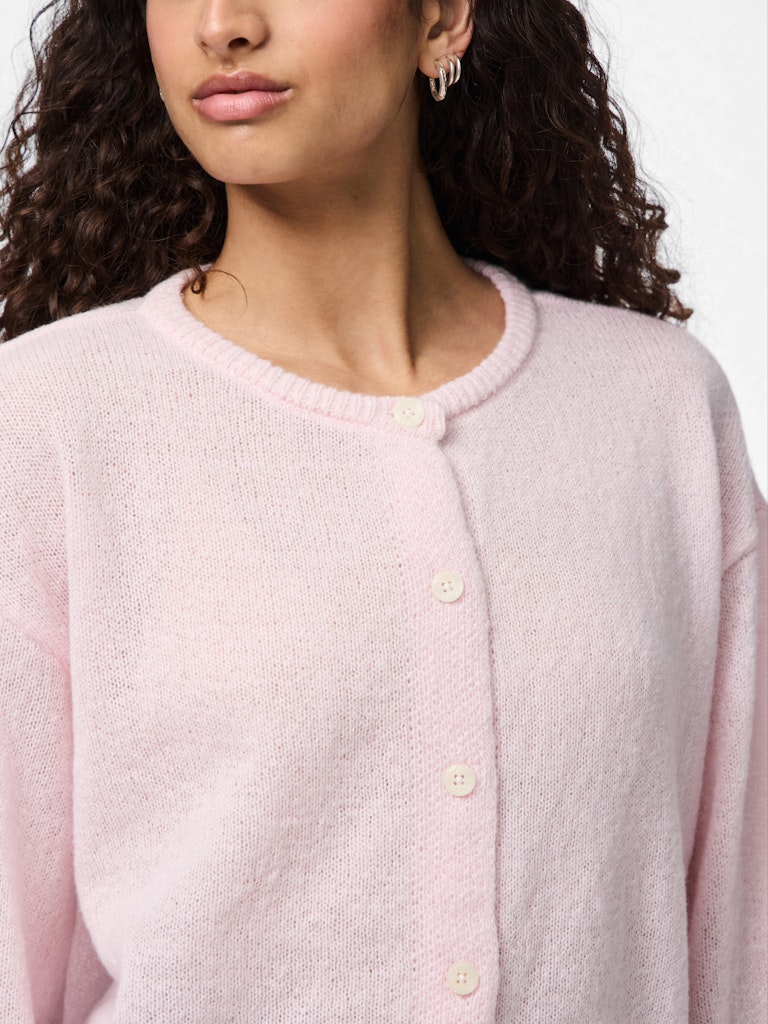 PCIda LS O-Neck Knit Cardigan Pink-A-Boo