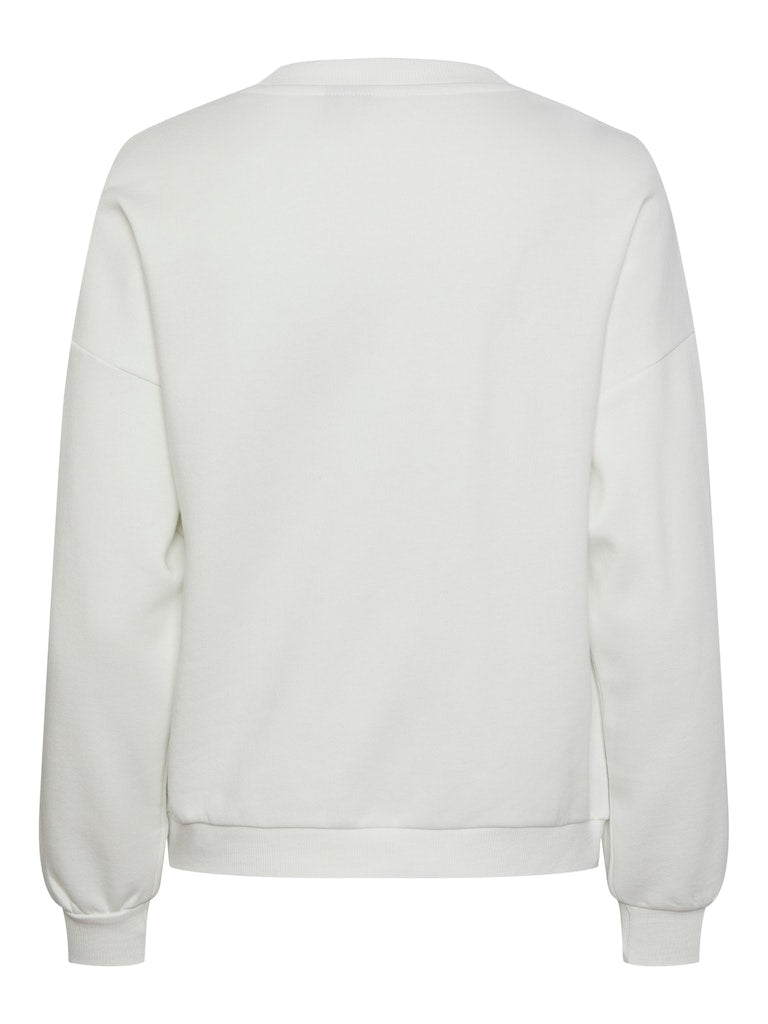 PCFreya LS Oversize Sweat Bright White